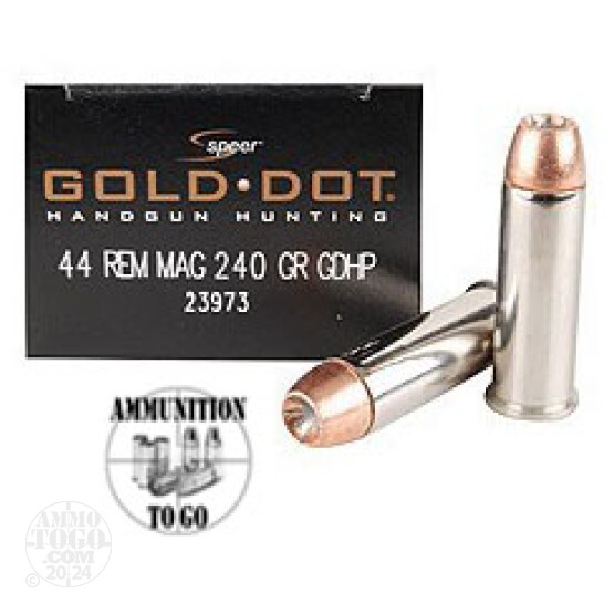 20rds - 44 Mag Speer Gold Dot 240gr. Hollow Point Ammo